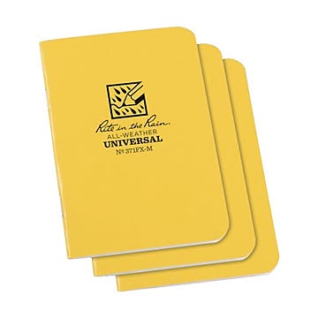 まとめ ライトインザレインミニステイプルノートブックセット イエロー 371FX-M 1パック3冊 ×10セット