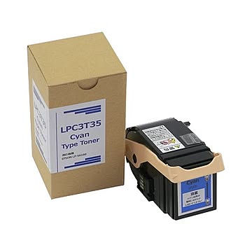 (まとめ）トナーカートリッジ LPC3T35C汎用品 シアン 1個【×3セット】