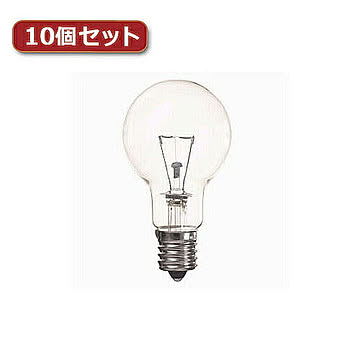 YAZAWA 省エネクリプトンランプ P45 E17 100W形 クリア10個セット P451790CX10 管理No. 4560352860821