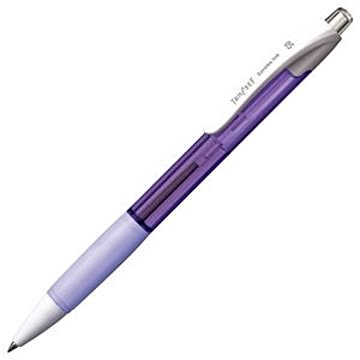 （まとめ） TANOSEE ノック式油性ボールペン（なめらかインク） 0.5mm 黒 （軸色 ラベンダー） 1本 【×60セット】