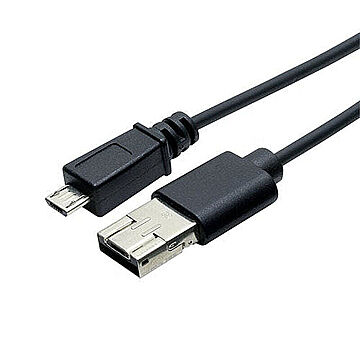 ミヨシ シェア機能付きmicroUSBケーブル 黒 1m USB-MS201/BK 管理No. 4951241136606