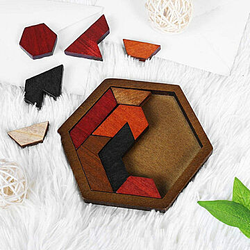 【在庫限り】パズル 木製 玩具 11ピース 六角形 知育 幼児 子供 教育 教材 木のおもちゃ ブロック 木製 はめこみ 優しい木 模様づくり 積木 ブロック 知育玩具 学べる