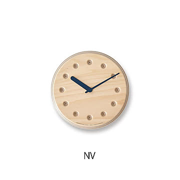 【Lemnos/レムノス】Paper-Wood CLOCK dot ペーパーウッドクロック ドット