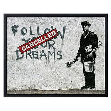 【bicosya/美工社】Banksy /バンクシー Follow Your Dreams　フォロー　ユアー　ドリーム　