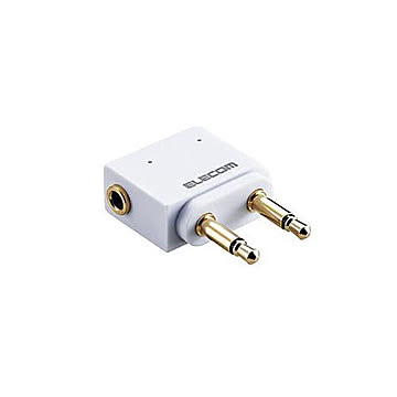 エレコム φ3.5mmデュアルジャック変換アダプタ MPA-T35DSADWH 管理No. 4953103278615