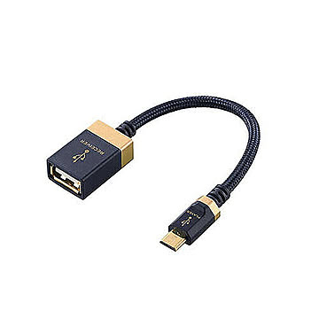 【5個セット】エレコム OTG変換ケーブル/microB-Aメス/USB2.0/0.1m/ネイビー DH-MBAF01X5 管理No. 4589453001018