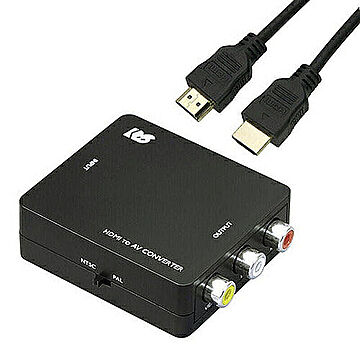 ラトックシステム HDMI to コンポジットコンバーター HDMIケーブル 1mセット RS-HD2AV1+HDM10-064BK 管理No. 4589453408312