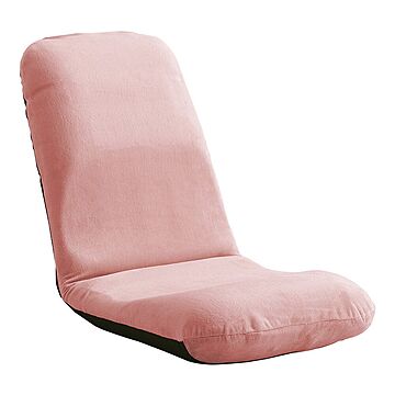 ホームテイスト Lサイズ 美姿勢習慣 リクライニング座椅子 起毛ピンク 日本製