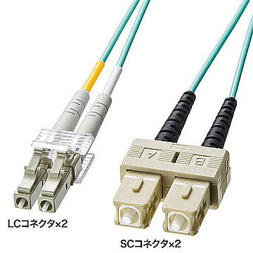 サンワサプライ　OM3光ファイバケーブル　HKB-OM3LCSC-02L 管理No. 4969887845783