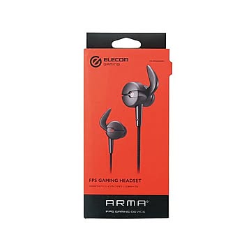 ゲーミングヘッドセット 両耳 イヤホンタイプ エレコム HS-ARMA30EBK