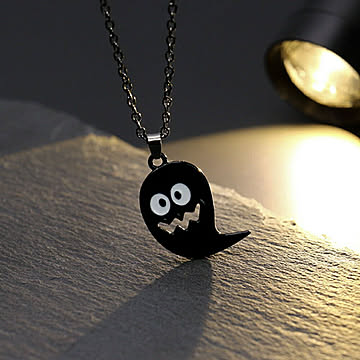 ネックレス ゴースト ghost ハロウィン おばけ アクセサリー メンズ レディース ユニセックス ジュエリー スタイル お洒落アイテム レディース