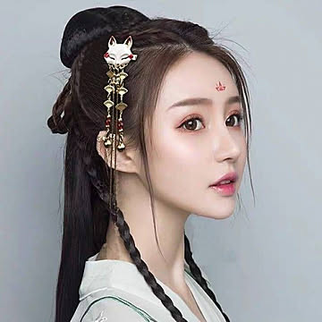 ヘアアクセサリー 【2個セット】狐 キツネ ヘアピン セット ヘアクリップ 花魁 おいらん 遊女風 舞妓 髪飾り 結婚式 着物 和装 歌舞伎 コスプレ 小物