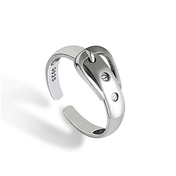 リング ベルト型 指輪 シルバーアクセサリー ヒップホップ アクセサリー ガーネットカラー ジュエリー ジュエル jewel メンズ 男女兼用 HIP