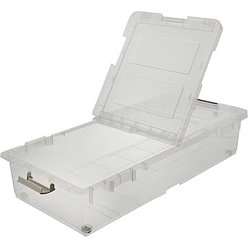 ベッド下収納ボックス 4個組 J-330199-4クリア・J-330364-4ブラウン【252】/