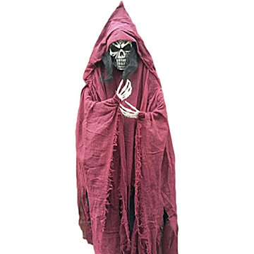 ハロウィン 人形 ドール 置物 死神 死に神 約165cm グリムリーパー ホラー リアル 本格的 誕生日 飾り付け 室内 仮装 クリスマス用品 怖い 恐怖 骸骨