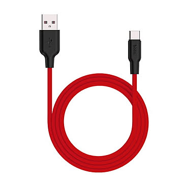 日本トラストテクノロジー HOCO X21Plus シリコン充電ケーブル Type-C 1.0m レッド X21P-TC10-RD