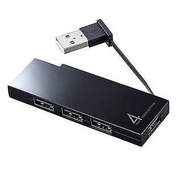 サンワサプライ USB2.0ハブ(4ポート・ブラック) USB-2H416BK 管理No. 4969887780268