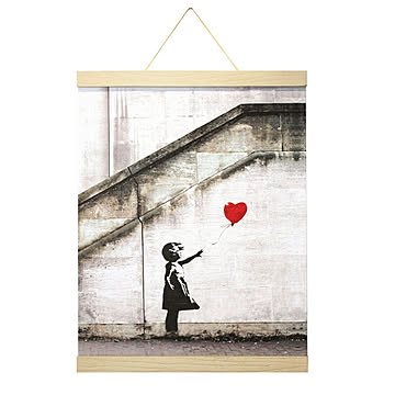 【bicosya/美工社】Banksy /バンクシー Red　Balloon　レッド　バルーン　ハンガー仕様