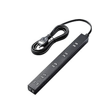 エレコム AV広々タップ/雷ガード/6個口/2.5m/ブラック AVT-NSLK-2625BK 管理No. 4953103352797