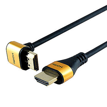 ホーリック HDMIケーブル L型270度 1m ゴールド HL10-568GD 管理No. 4533115065689