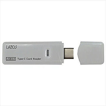 10個セット Lazos スティック型 TypeC 3.0カードリーダー　ホワイト L-TCRS-3.0-WX10 管理No. 4589452997626