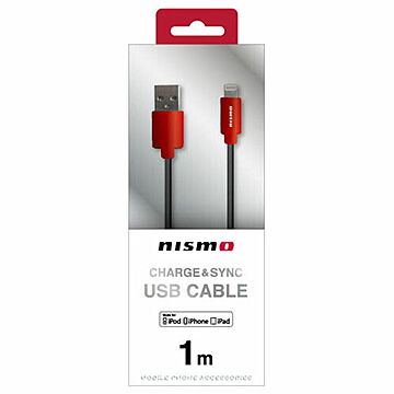 NISSAN 公式ライセンス品 NISMO CHARGE & SYNC USB CABLE FOR IPHONE RED NMUJ-LP1RD