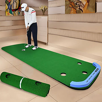 ゴルフ パターマット 3m 大型 パター練習器具 パター練習マット パター練習 ゴルフマット パター マット アプローチ 室内 自宅 室外 練習