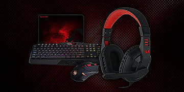 Redragon 初心者向け PCゲーミングセット 【キーボード マウス マウスパッド ヘッドセット】 S101-BA-2 ゲーミング セット 管理No. 4589490379262