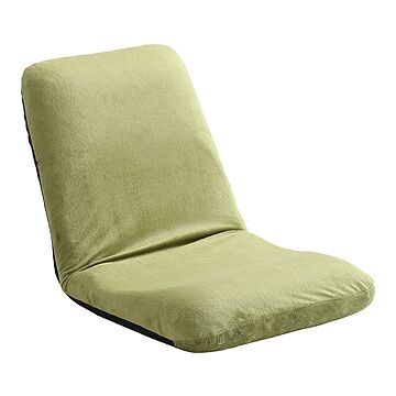 ホームテイスト Mサイズ 美姿勢習慣リクライニング座椅子 起毛グリーン