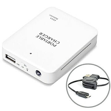 日本トラストテクノロジー USB電池パック3 microUSBケーブルセット(ホワイト) USBDP3M-WH 管理No. 4520008247307