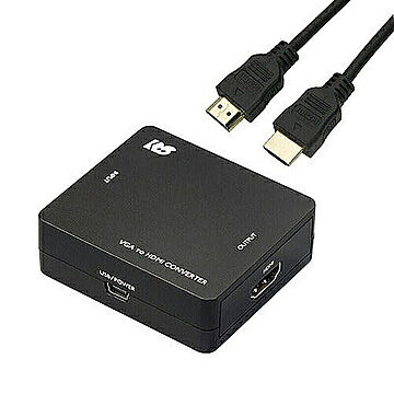 ラトックシステム VGA to HDMIコンバーター HDMIケーブル 1mセット RS-VGA2HD1+HDM10-064BK 管理No. 4589453408282