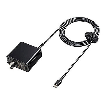 サンワサプライ USB Power Delivery対応AC充電器(PD45W・TypeCケーブル一体型) ACA-PD75BK 管理No. 4969887505632