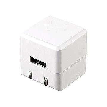 サンワサプライ キューブ型USB充電器(1A・高耐久タイプ・ホワイト) ACA-IP70W 管理No. 4969887505533