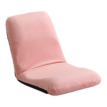 ホームテイスト 美姿勢リクライニング座椅子 Mサイズ 起毛ピンク