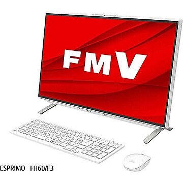 富士通 FUJITSU デスクトップパソコン FMV/FHシリーズ 23.8型  Windows 11 Home  Office有り FMVF60F3W 管理No. 4580620238268