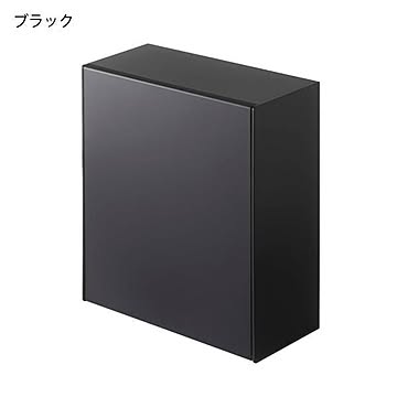 山崎実業 タワー ウォールダストボックス&収納ケース ブラック