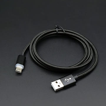 日本トラストテクノロジー Type-C充電おしらせケーブル 1m ブラック JTINDTC-BK