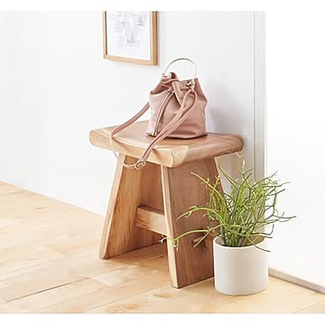 【完売・入荷予定なし】無垢材ベンチスツール　天然木　モンキーポッド　カバン置き　玄関ベンチ