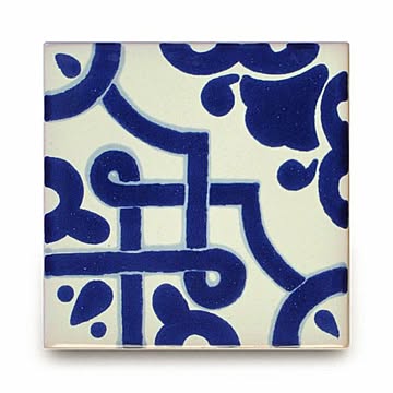 メキシコタイル4枚セット（M381-4）110角イレギュラー（柄）
