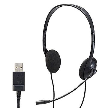 エレコム ヘッドセット 子供専用 小学生 回転式マイクアーム USB 両耳 安全音量低減 サイズ調整機能付き ブラック タブレット オンライン学習 HS-KD03UBK
