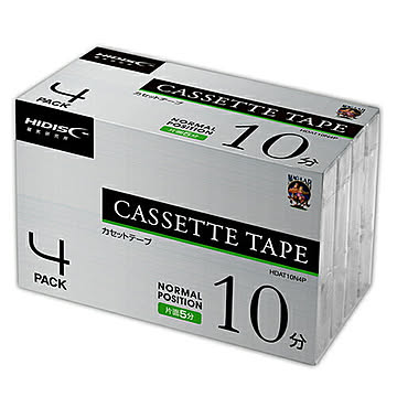 4個セット HIDISC カセットテープ ノーマルポジション 10分 4巻 HDAT10N4PX4