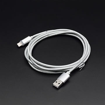 日本トラストテクノロジー Type-C充電おしらせケーブル 2m シルバー JTINDTC-2M-SV