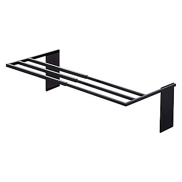 山崎実業 tower マグネット伸縮洗濯機バスタオルハンガー ブラック