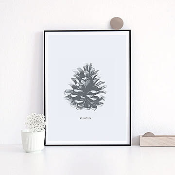 【メール便送料無料】LOVELY POSTERS | PINE CONE PRINT | A4 アートプリント/ポスター【北欧 シンプル おしゃれ】