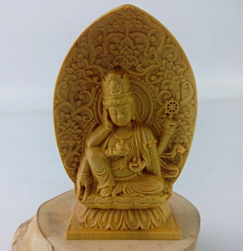 如意輪観音像　木彫仏像 木彫り 木製 仏像 座像 桧木 本体のみ 曹洞宗 臨済宗 天台宗 禅宗 本尊 お釈迦様 座釈迦　 縁起物 祈る