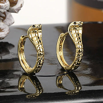 ピアス キングコブラ 両耳用 コブラ ゴールド 蛇 スネーク アクセサリー ジュエリー クラブ ジュエル jewel レゲエ CLUB メンズ 男女兼用 HIPHOP