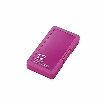 エレコム　SD/microSDカードケース(プラスチックタイプ)　CMC-SDCPP12PN 管理No. 4953103594449