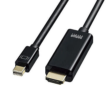 サンワサプライ ミニDisplayPort-HDMI変換ケーブル　HDR対応 1m KC-MDPHDRA10 管理No. 4969887765470