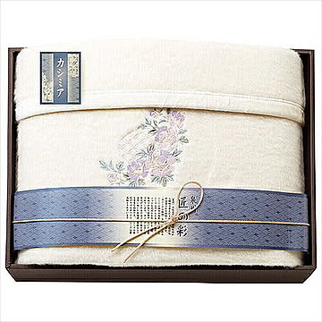 泉州匠の彩　カシミア混ウール綿毛布(毛羽部分) K21112517 管理No. 4543479131555