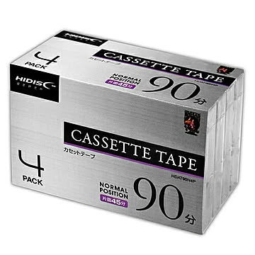 4個セット HIDISC カセットテープ ノーマルポジション 90分 4巻 HDAT90N4PX4